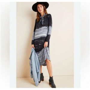 Anthropologie Dolan Left Coast Trina Midi Dress XL Tie Dyed Long Sleeved Boho